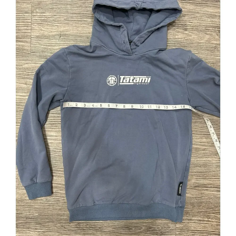 Tatami Fightwear Hoodie Mens XL Blue Pullover BJJ Martial Arts Graphic Sweater